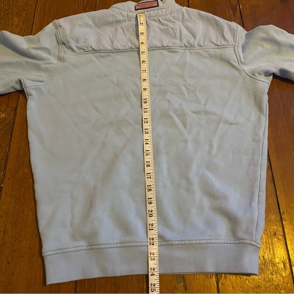 Vineyard Vines Men’s XS Quarter-Zip Pullover Sweatshirt Light Blue - Picture 4 of 8